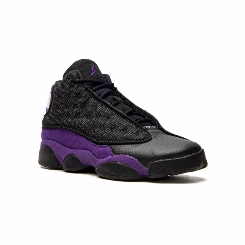 Air Jordan Black and Purple Sneakers